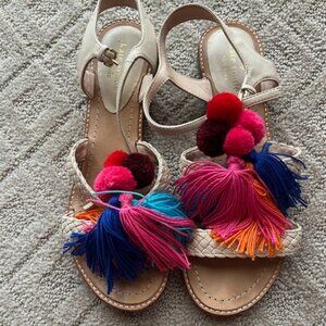 Kate spade shoes 7 1/2 with  Sunset Woven Tassel Sandals